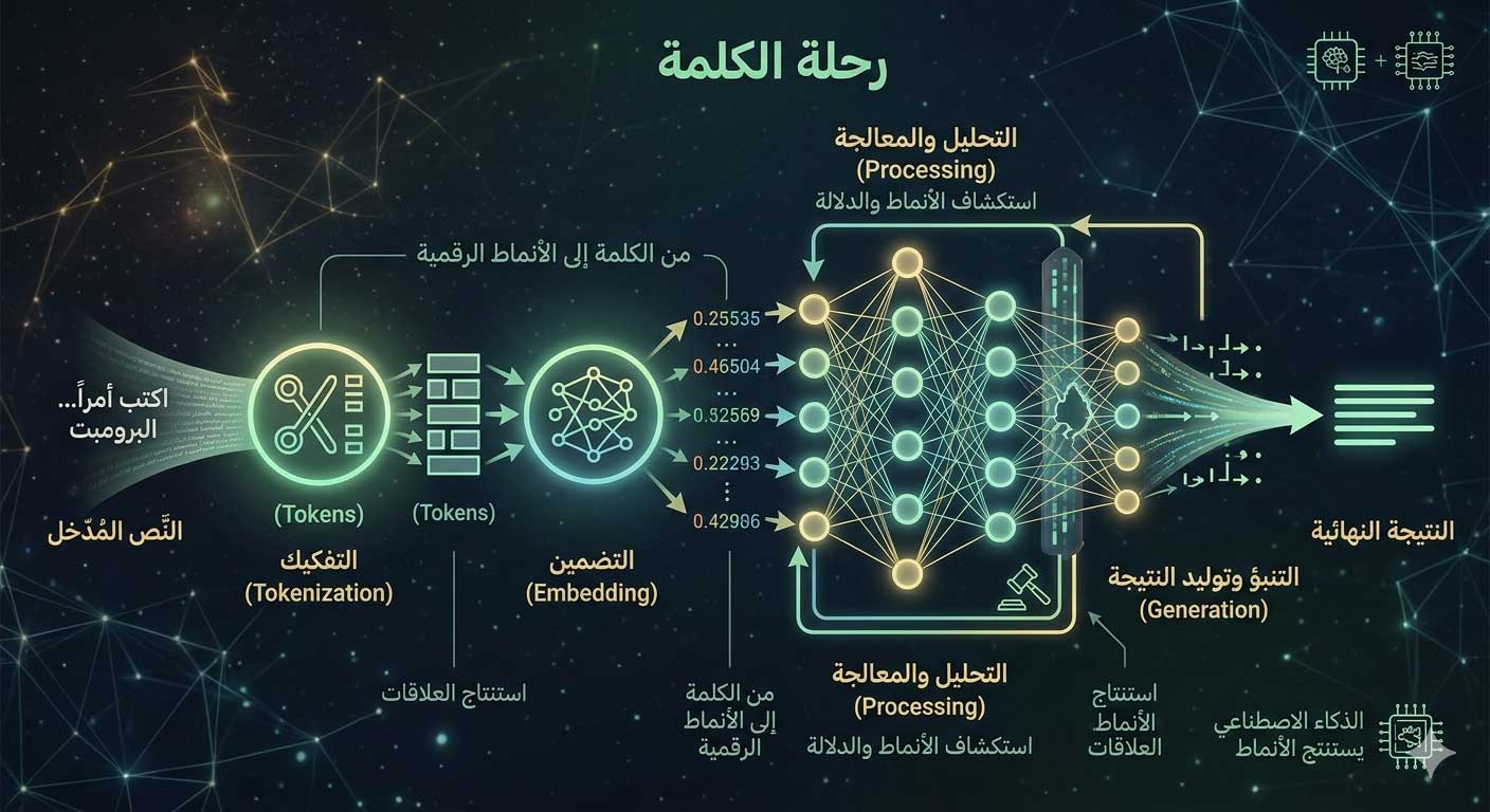 من "البرومبت" إلى الإجابة: رحلة الكلمة داخل عقل الذكاء الاصطناعي